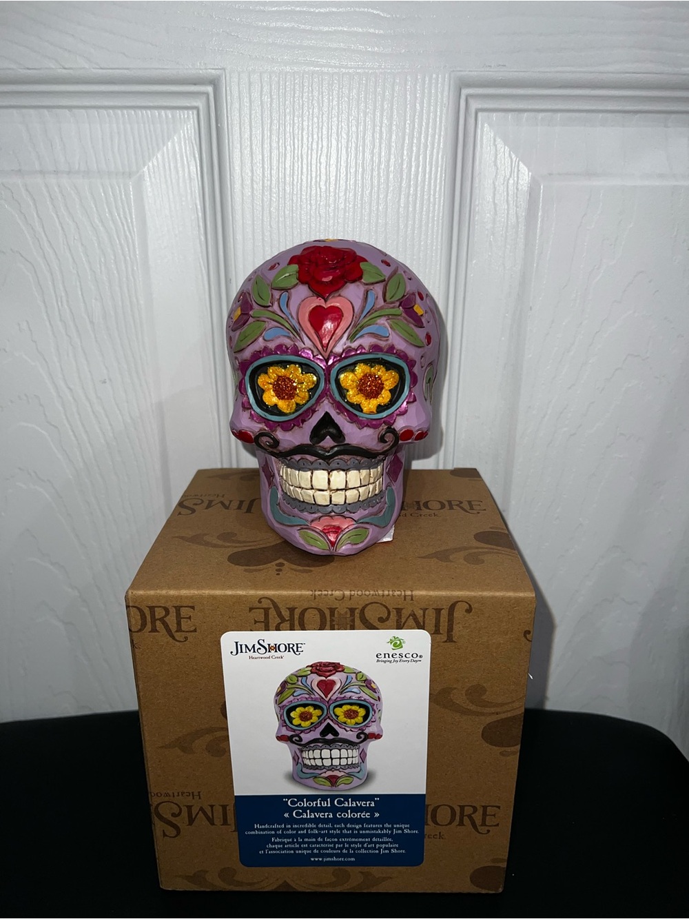 Jim Shore “Colorful Calavera” Enesco 4.5” NEW